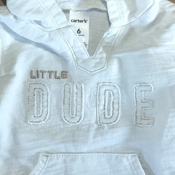 Lot of 5 Baby Boy Clothes 6 Months Carter's and Vitamins Rompers, Hoodie, Pants - Picture 10 of 16